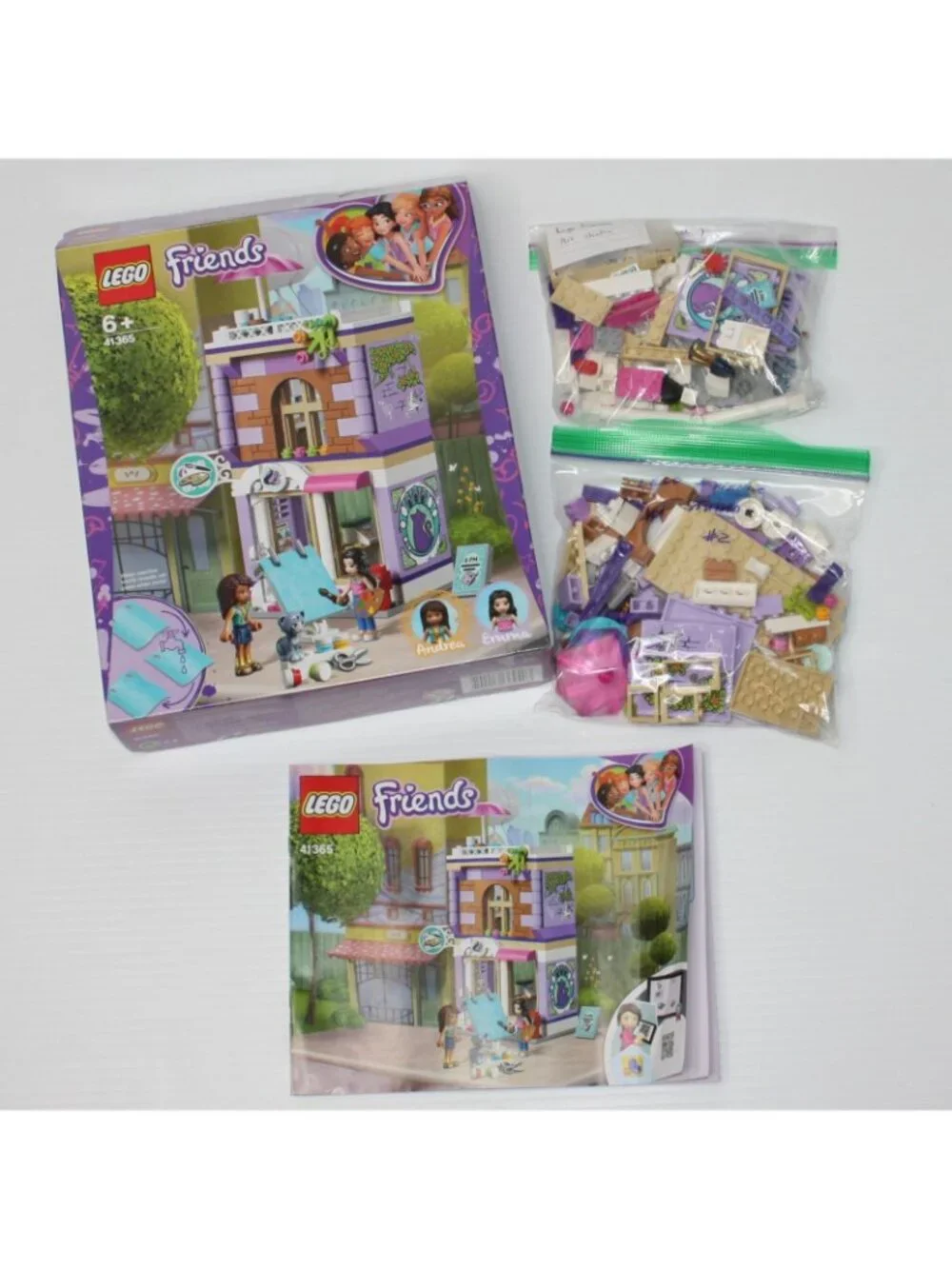 Lego Friends Emma's Art Studio Complete Set 41365 with Instructions and Box